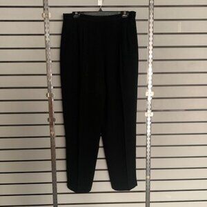 Chause Size 14 Black lined, Side zipper, pleated dress pants